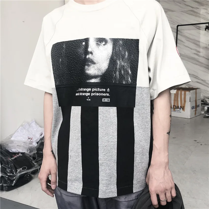 

CAVEMPT A Strange Picture Prisoners Logo Tee 19SS CAVEMPT Head Portrait Graphics Print T-shirts Men Japan C.E T- shirt Unisex