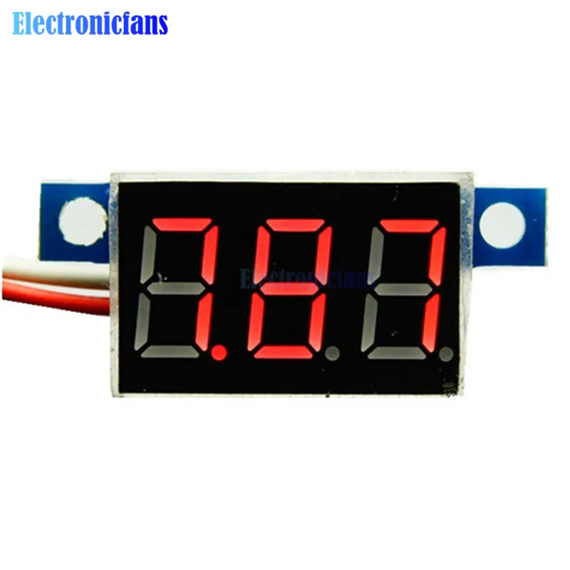 

Red LED Panel Meter Mini Lithium Battery Digital Voltmeter DC 3.3V - 30V