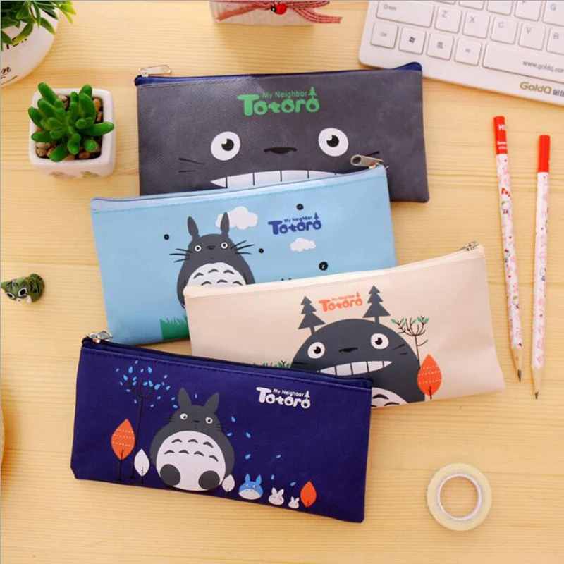 

1pc Fashion Cute Kawaii Cat Pencil Bag Material Canvas Children'S Student Stationery Stationery School Office Supplies
