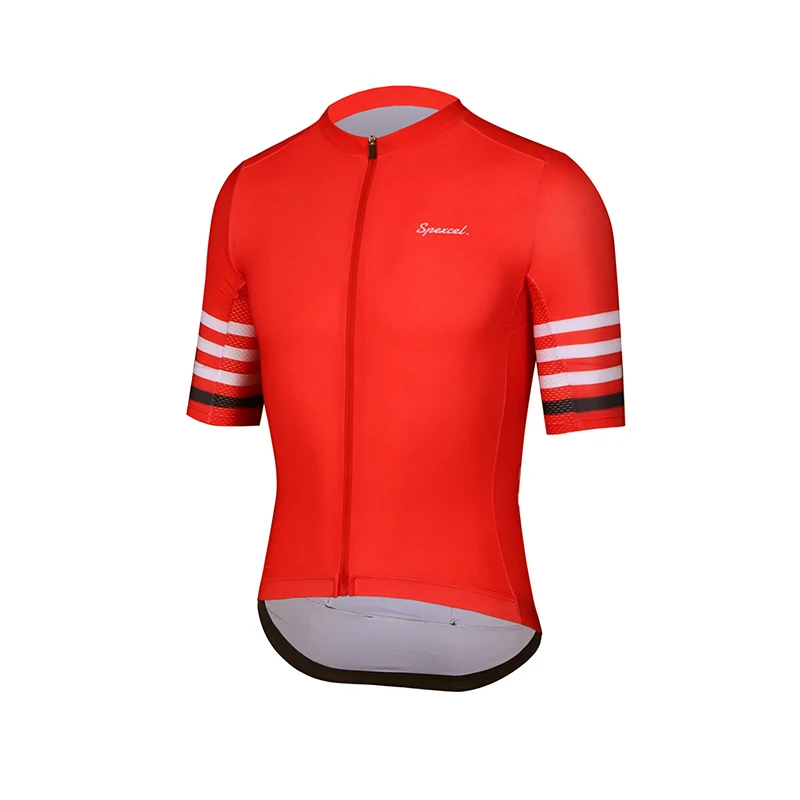SPEXCEL Pro team aero Lightweight Short sleeve cycling jersey and bib shorts 4D gel pad italy miti leg cycling bib shorts cycling shirt