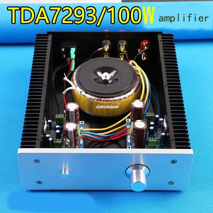 Собран супер охлаждение высокой мощности TDA7293 HIFI усилитель хороший звук