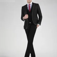 Индивидуальный заказ, облегающие смокинги для жениха на одной пуговице, заостренный лацкан шафер жених, мужские свадебные/выпускные костюмы Жениха(куртка+ брюки+ жилет