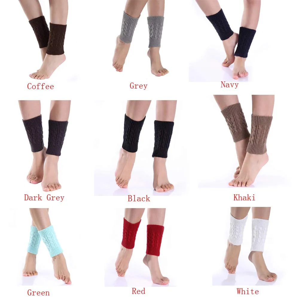 Новые гетры короткие вязаные носки гетры сапоги покрытие 9 цветов для оптовой продажи longa calentadores pierna mujer# TW