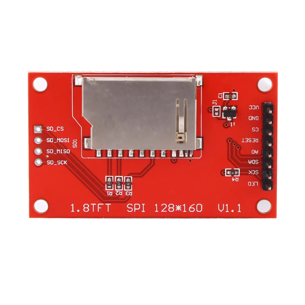 VBESTLIFE 1,8 дюймовый TFT ЖК-дисплей модуль ST7735 128x160 51/AVR/STM32/ARM 8/16 бит SPI цветной дисплей бит SPI серийная печатная плата адаптер