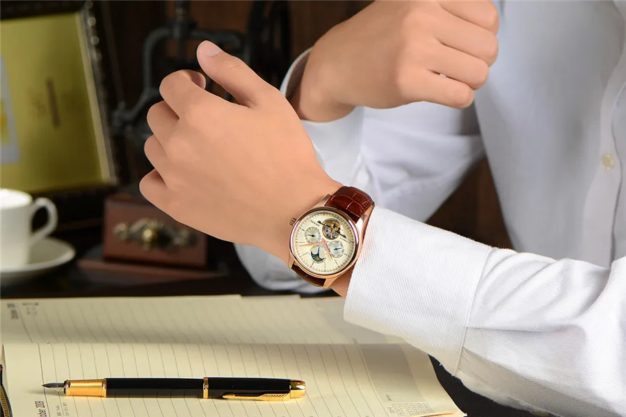 Tourbillon Rose Ouro Top Marca De Luxo