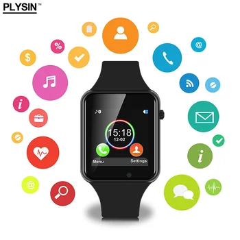 

Smart watch men touch screen support SIM card bluetooth camera compatible with both Android IOS made by PLYSIN X1