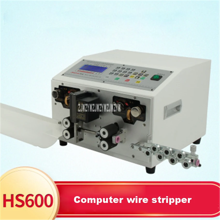 

HS-600 New Automatic Computer Wire Stripping Machine For Wire Harness Processing 110V/220V 500W 3000-8000 Strips/Hour Hot Sale