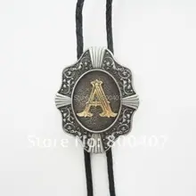 Мужской Галстук боло в розницу Западный буквенный Галстук боло Буквы A B C D E F G H I J K L M N O P Q R S T