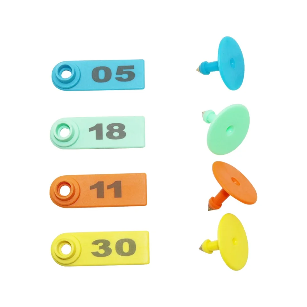 

No.01-30 Sheep Ear Tag Signs With The Word Ear Laser Typing Copper Head Earrings Farm Animal Identification Card