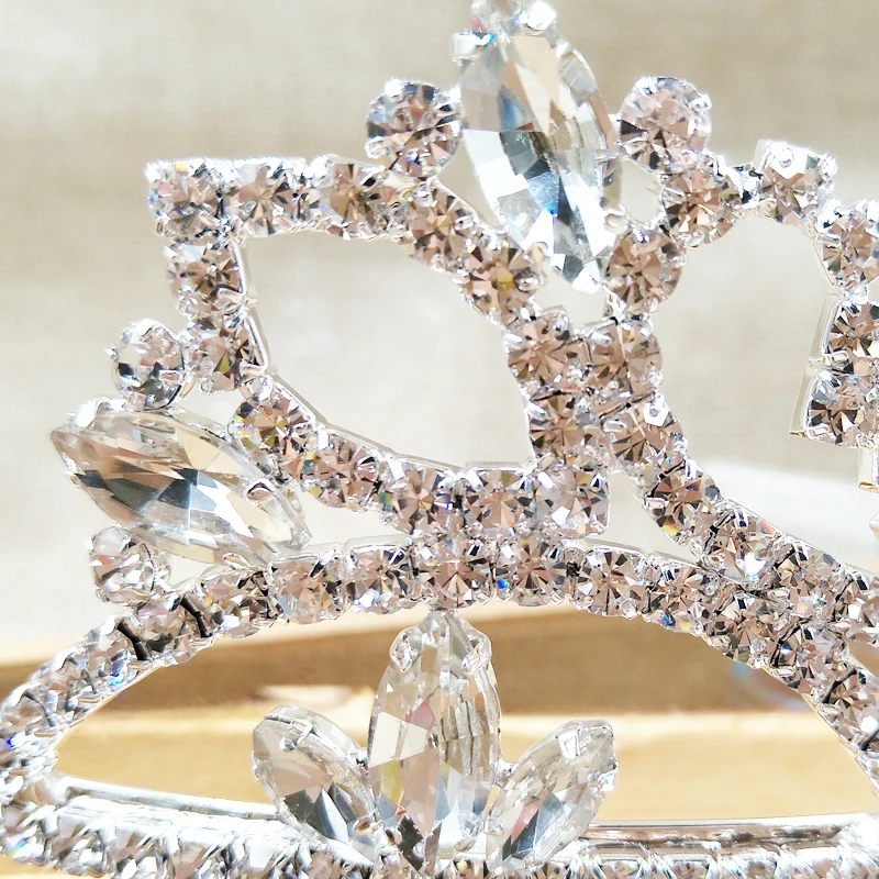 ZerongE ювелирные изделия 3,6 "pageant свисающие горный хрусталь корона тиара для вечерние/enent/подарок к празднику