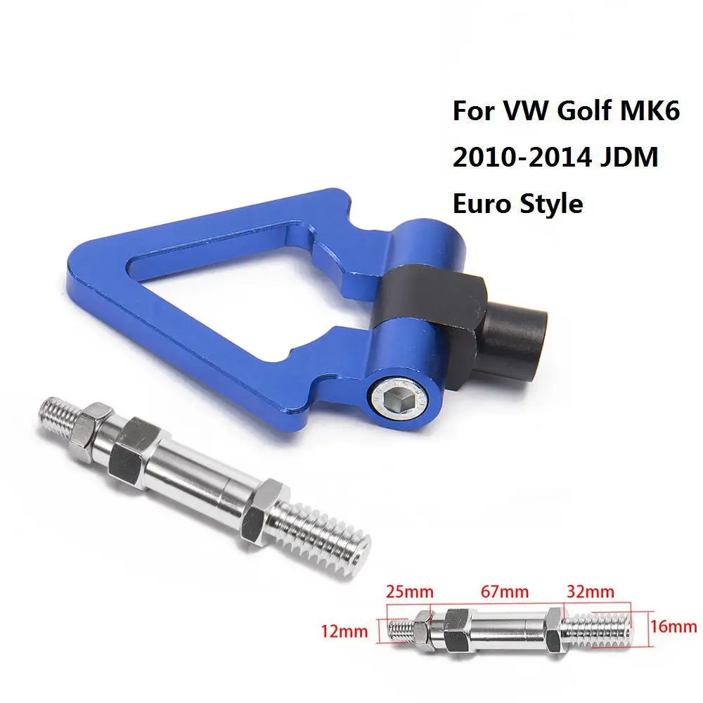 EPMAN гоночный буксировочный крюк Европейский автомобиль авто прицеп кольцо для VW Golf MK6 10-14 jdm Европейский стиль EP-RTHLPH011 - Название цвета: Синий