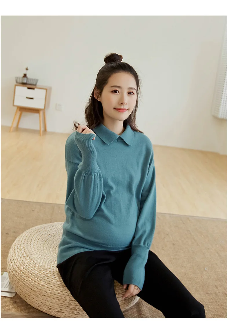 Осенне-зимняя одежда для беременных модные топы с длинными рукавами свободные свитера Одежда для беременных Большие размеры для беременных женщин BC1755-1