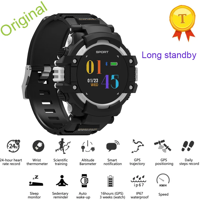 Best Selling GPS Smart Watch Man Color OLED Realtime Heart Rate Temperature Monitor Multi sport Outdoor Sport Fashion Smartwatch |