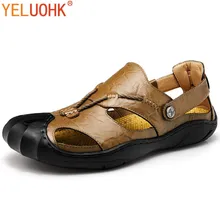 Летняя обувь мужские сандалии из мягкой кожи мужская обувь