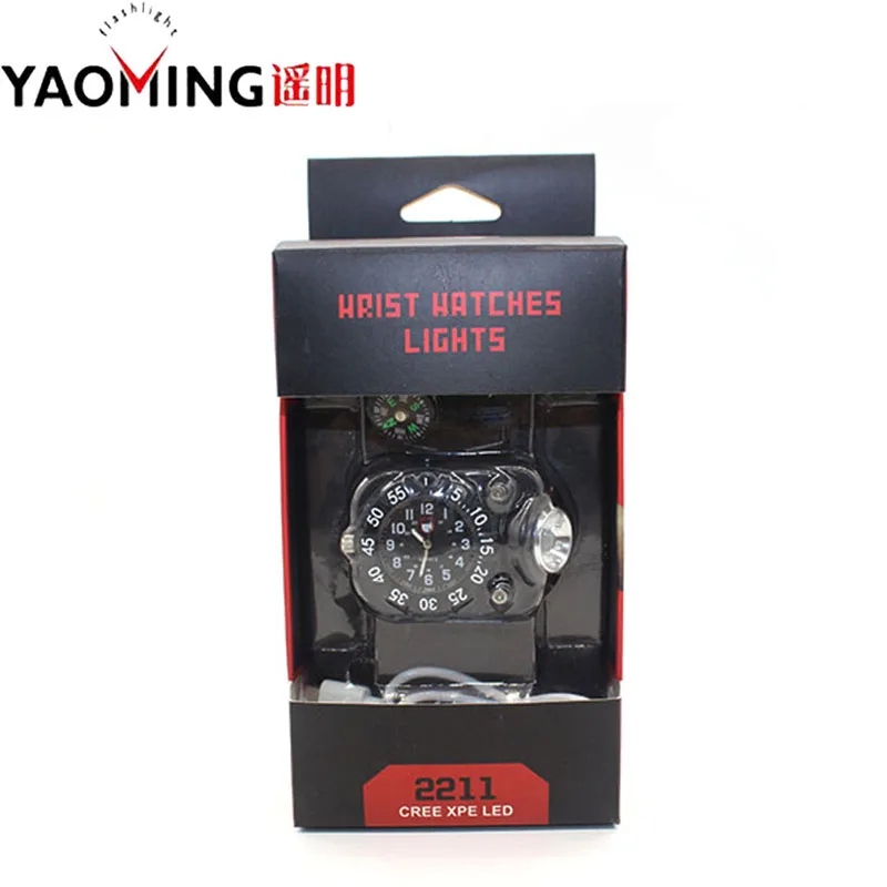 

Super Bright Tactical Led Watch Flashlight Wrist Torch Light USB Charging Wristlight Waterproof Lamp Lantern Biking USB Cable