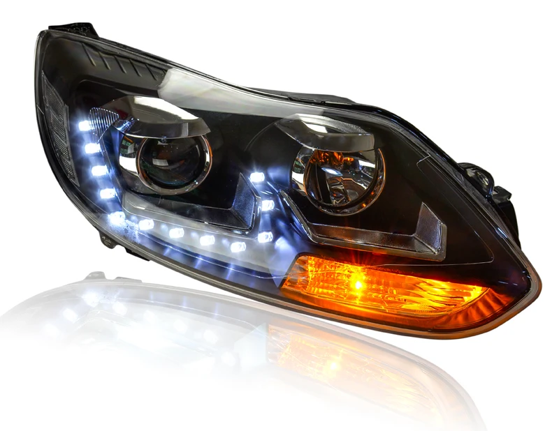 Автомобильный Стайлинг светодиодный фары для фокуса 2012 2013 бифокальные линзы H7 Ксеноновые фары для фокусировки светодиодный фонарь DRL автомобильный Стайлинг