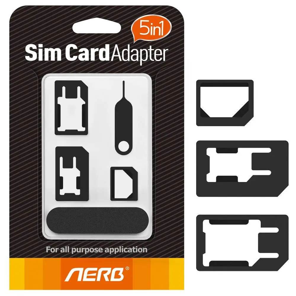 

Universal Nano SIM Adapter Micro SIM Adapter Nano to Micro Adapter with Card Needle Kit for iPhone 6 6S 5S 5 4S