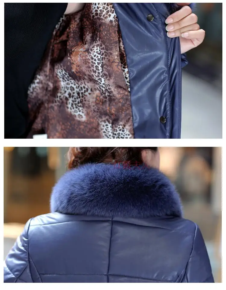 Women Winter Padded Jacket Artificial Fur Collar Thick Warm Winter Coat Women Female 2018 Plus Size 8XL Long Jackets Women CH734 (3)