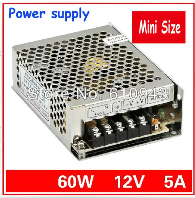 

MS-60-12V Mini size LED Switching Power Supply Transformer 110V 220V AC to DC output