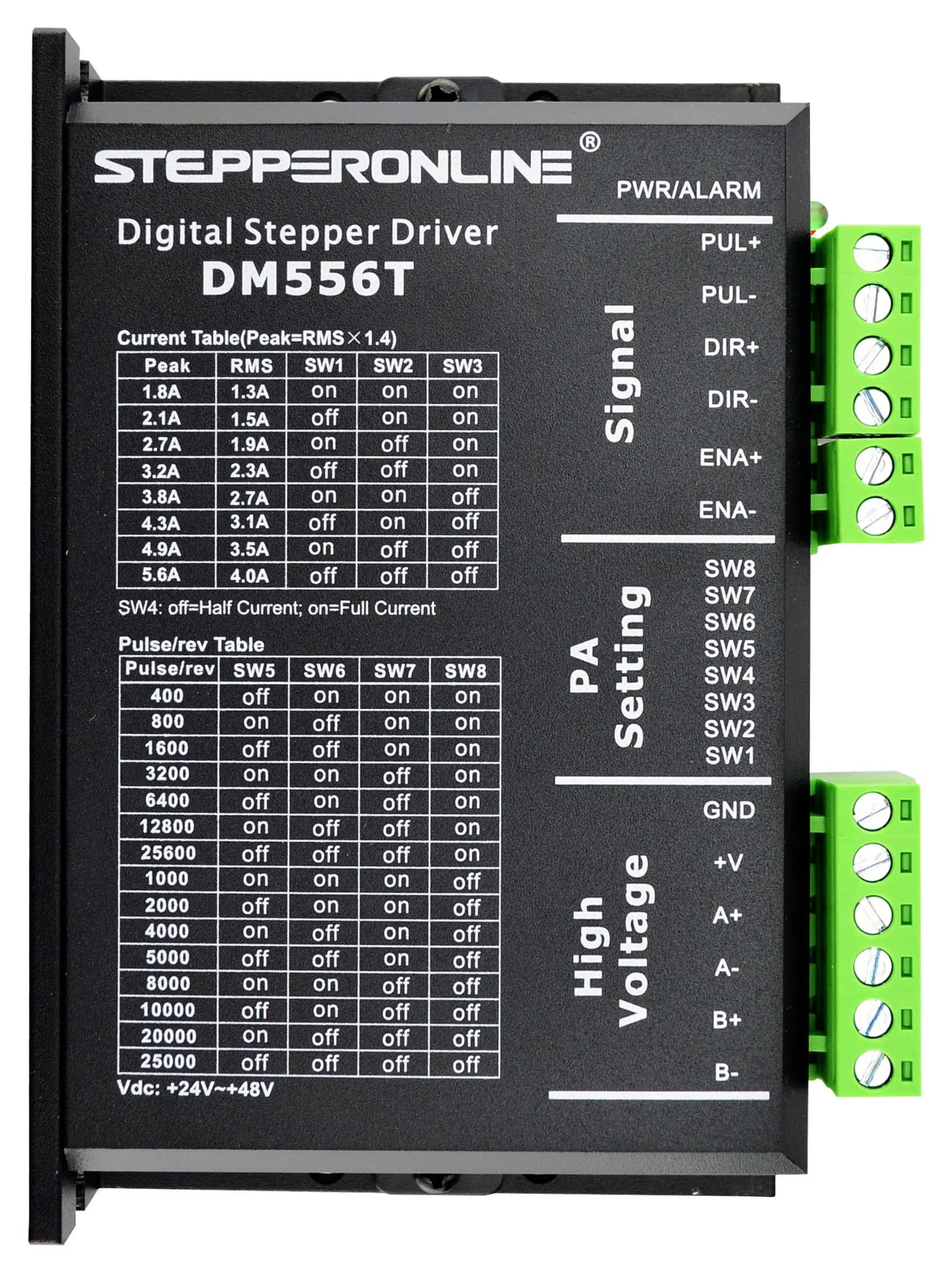 Digital Stepper Motor driver 1.85.6A 20 50VDC PUL/DIR Multi Stepping stepper driver for Nema 23
