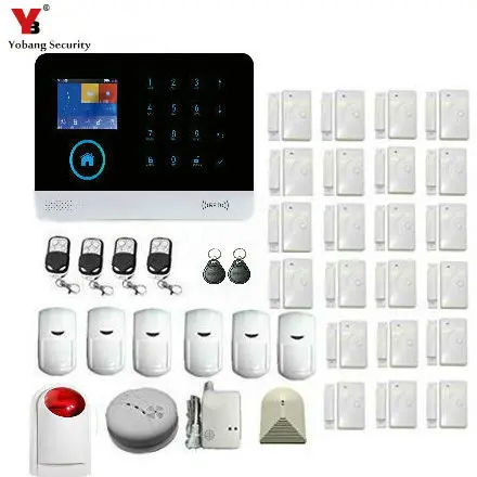 

YobangSecurity Wireless Wifi GSM SMS RFID Home Burglar Security Alarm System Android IOS APP with Wireless Flash Siren Auto Dial
