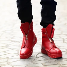 2017 Autumn Winter New Mens Shoes Casual Black pu Leather Flats For Men Shoes Fashion Cool Street Style Sneakers Men Shoes
