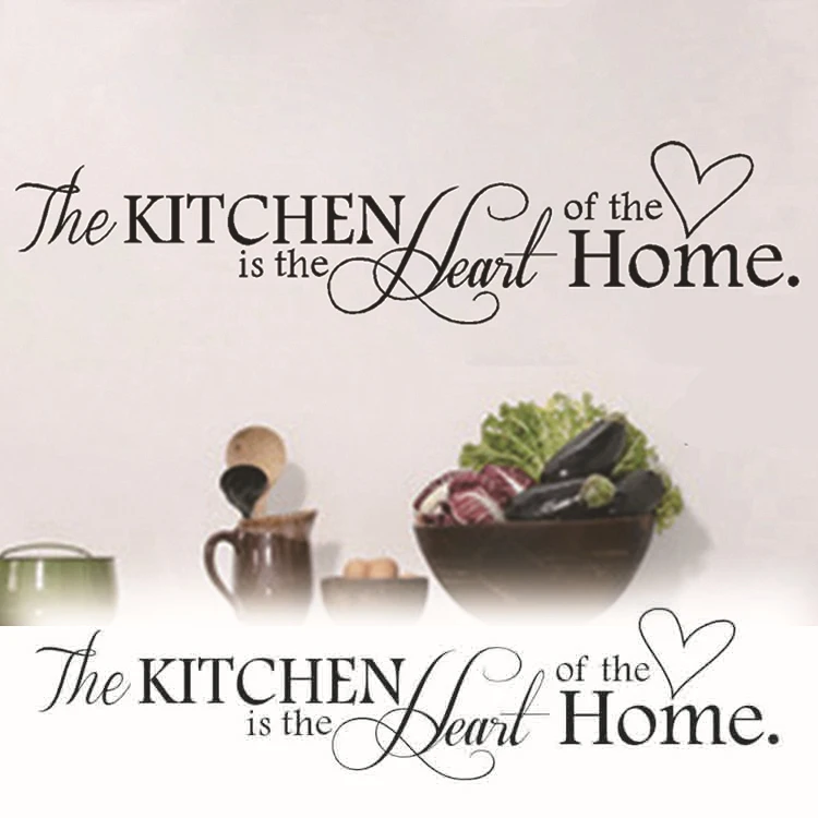 English Kitchen Heart Waterproof Mural Pvc Decal Decor Wall Aeproduct