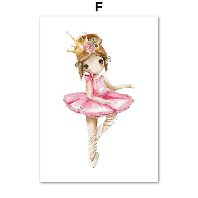 Cartoon-Dancing-Girl-Crown-Rose-Flower-Wall-Art-Canvas-Painting-Nordic-Posters-And-Prints-Nursery-Wall.jpg_640x640 (5)