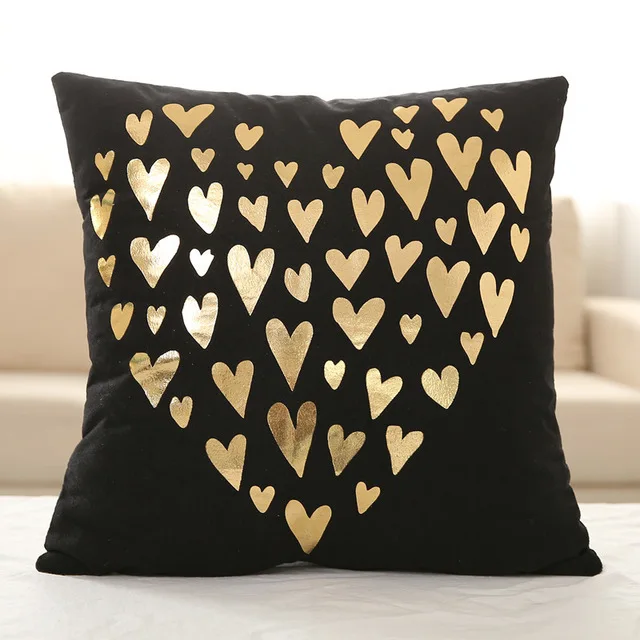 Черный золотой олень любовь губы наволочка с принтом мягкая бархатная Удобная подушка индивидуальная офисная спальня домашняя декоративная - Цвет: 5
