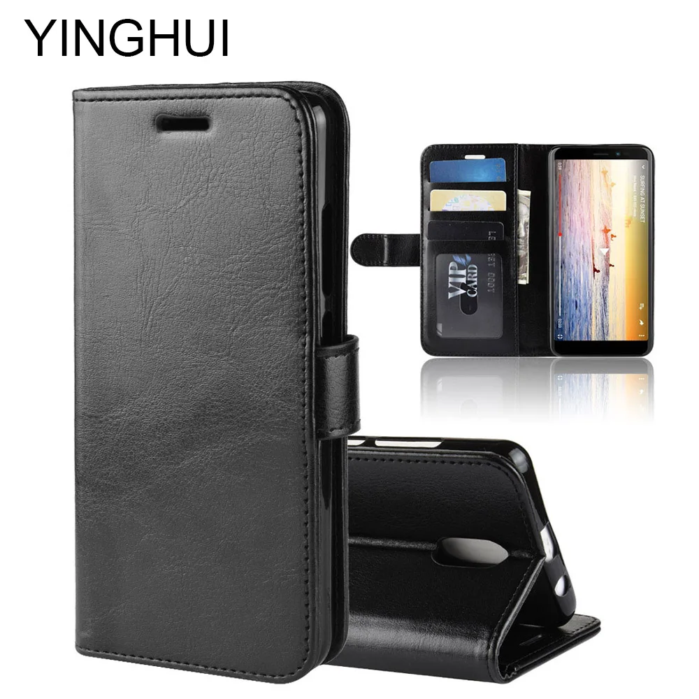 

YINGHUI Luxury Wallet Case For Wiko Sunny 3 Plus Phone Case Leather Flip Back Cover For Wiko Sunny3 Sunny 3 plus Soft TPU Shell