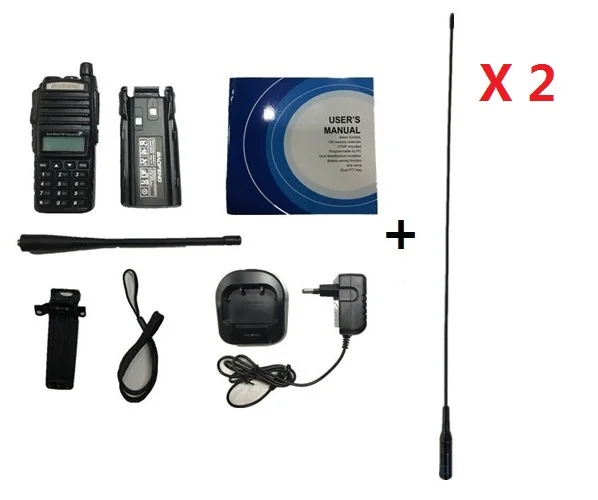 2 шт. BAOFENG PTT UV-82 рация 10 км UHF VHF CB радио коммуникатор Портативный Quad Band Ham мобильный трансивер Amador VOX - Цвет: add NA-771