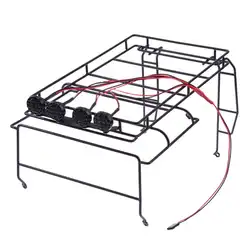 Из Металла Багажные полки с 4LED для осевой SCX10 D90 гусеничный RC части игрушки автомобиля