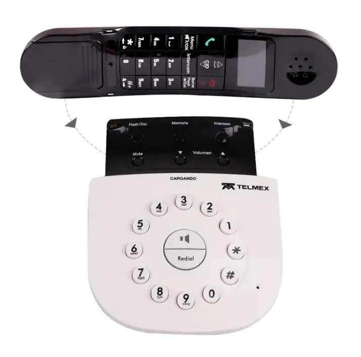 DECT 6.0 زائد الرقمية هاتف لاسلكي Id دعوة كتم Handfree اللاسلكية هاتف المنزل ل تجارية (سابقا) مكتب أسود أبيض