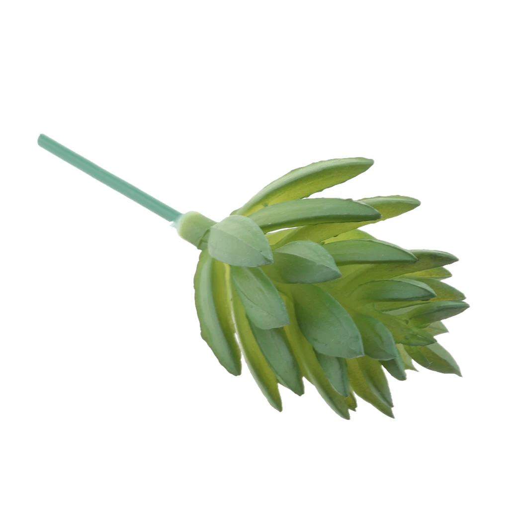 Phenovo Pair Artificial Succulents Real Touch Faux Flower Foliage Cactus Home Garden Outdoor Decorative Plant