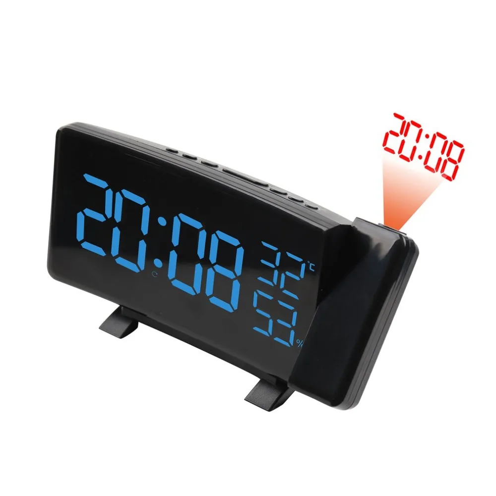 

FM Radio Receiver Speaker Alarm Clock LED Digital Electronic Projection Clock With Time Projection Mini projector