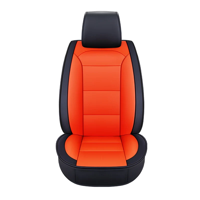 Новые универсальные кожаные подушки для автомобильных сидений для mercedes benz c200 e300 w211 w203 w204 ML, автомобильные подушки, Защитные чехлы для автомобильных сидений - Название цвета: Black orange