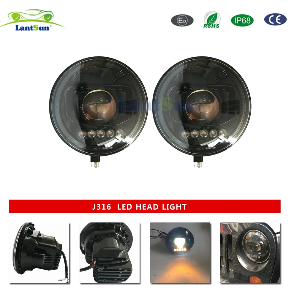 

headlight 7inch 100w auto products car light led lamp Aluminum Alloy for jeep wrangler jk 2007-2017 j316 Lantsun