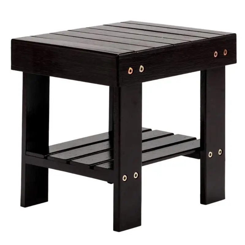 

Minimalist Modern Footstool Children Bench Stool Bamboo Small Foot Stools Saddle Kids Stool Bench Living Room Tea Table Stools