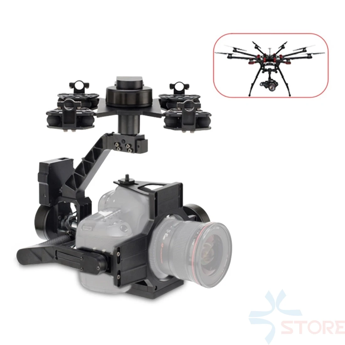 

New Aerial Photography 3-Axis UAV Gimbal Camera Mount for Video Film DSLR Canon 5D3 Nikon D800 GH4 Sony A7 / NEX5 A5100 6000 A7S