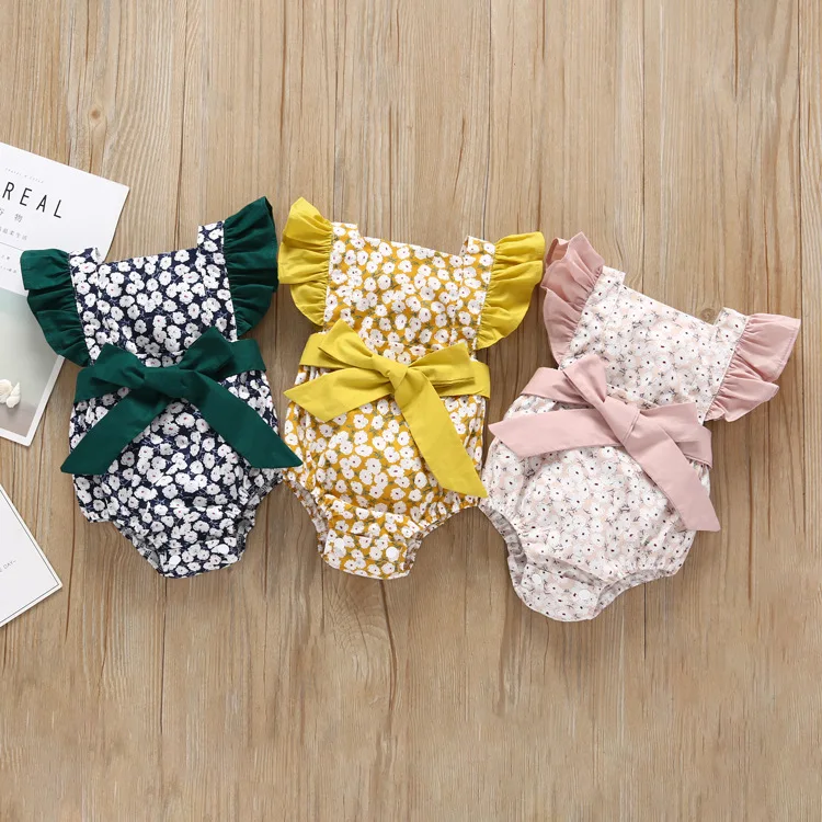 

Toddler Baby Girls Clothes Tops Cute Summer Short Sleeve Ruffles outfits Bodysuits jumpsuit Clothing Baby Girl