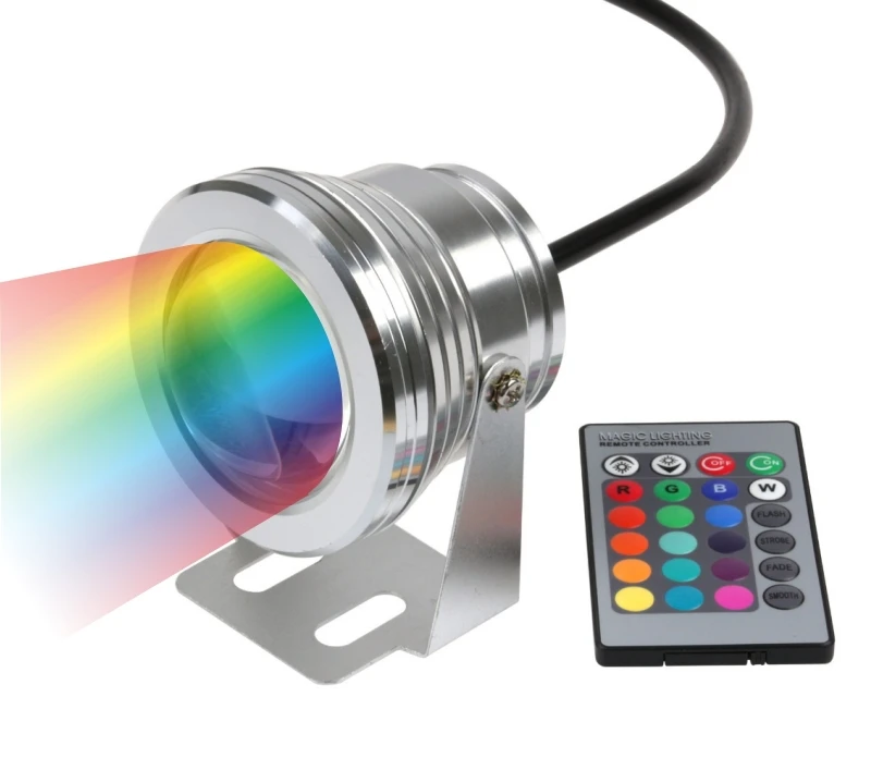 10 шт./лот светодиодный RGB подводный светильник фонтан водонепроницаемый IP67 Вт 12 В