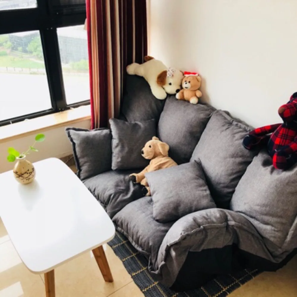 Newest Modern Design Floor Sofa Bed 5 Position Adjustable Sofa Japanese Style Furniture Living Room Reclining Folding Sofa