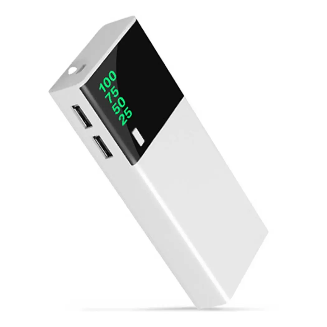 10000mAh Large Capacity Powerbank LED Flashlight Dual USB Output Power Bank Portable Charger External Battery for Xiaomi iPhone | Мобильные