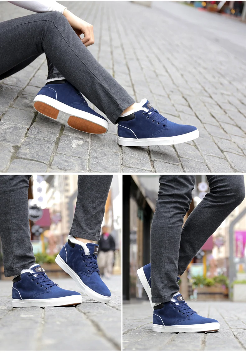 DESERT RAM Brand Men's Winter Shoes Man Big Size Sneaker Mens Ankle Suede Boots Men Boot Warm Fur Male Classic Casual Snow Bot (13)