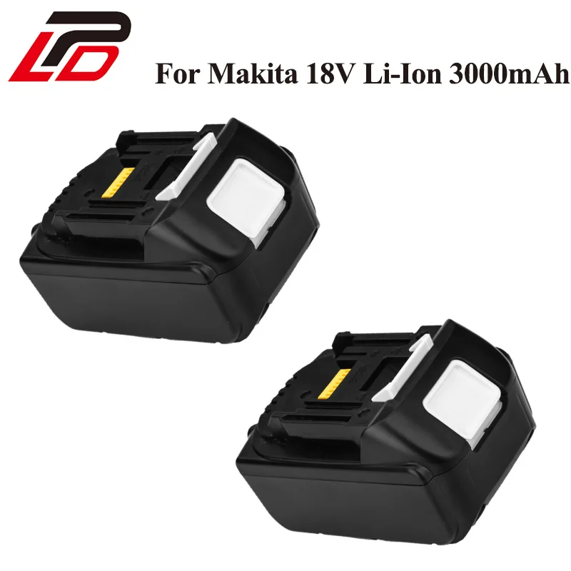 2 шт/комплект Мощность инструмент Батарея для Makita 18 V 3000 мА/ч, 94205-3 BL1830 BL1815 LXT400 BDF452 BHP452SHE BDF453SHE BDF454Z BFR550L