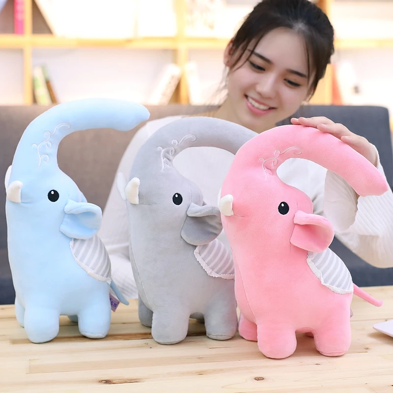 40cm Cute Children Plush Pillow Soft Stuffed Animal Elephant Doll Toys