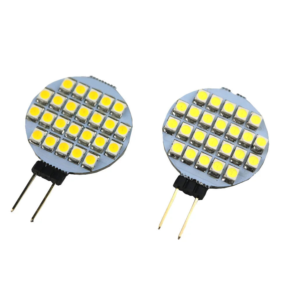 

Wholesale G4 LED Lamp Bulb 4W 3528 SMD Spotlight Corn Bulb Boat RV Light Cool White Warm White DC12V 24leds