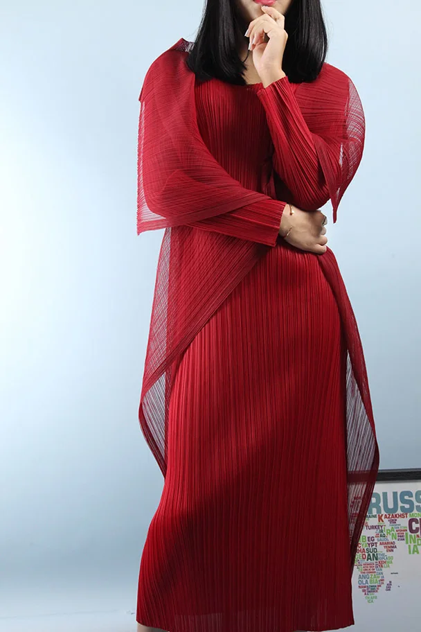LANMREM осенний женский плиссированный винтажный пуловер с длинными рукавами и воротником из двух частей WH68203