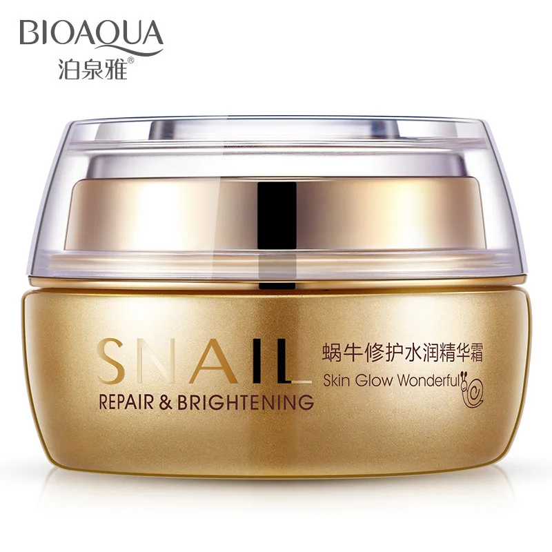 

50g BIOAQUA Natural Snail Essence Cream Facial Cream Moisturizer Whitening Skin Anti Aging Oil Control Shrink Pores Skin Care