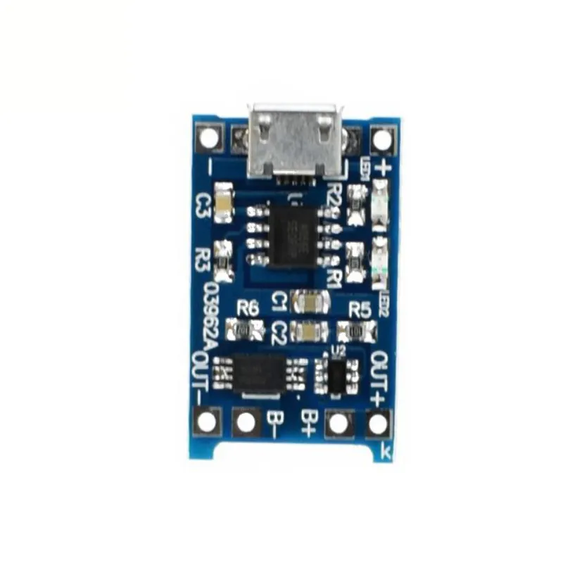 

Micro USB 5V 1A 18650 TP4056 Lithium Battery Charger Module Charging Board With Protection Dual Functions 1A Li-ion